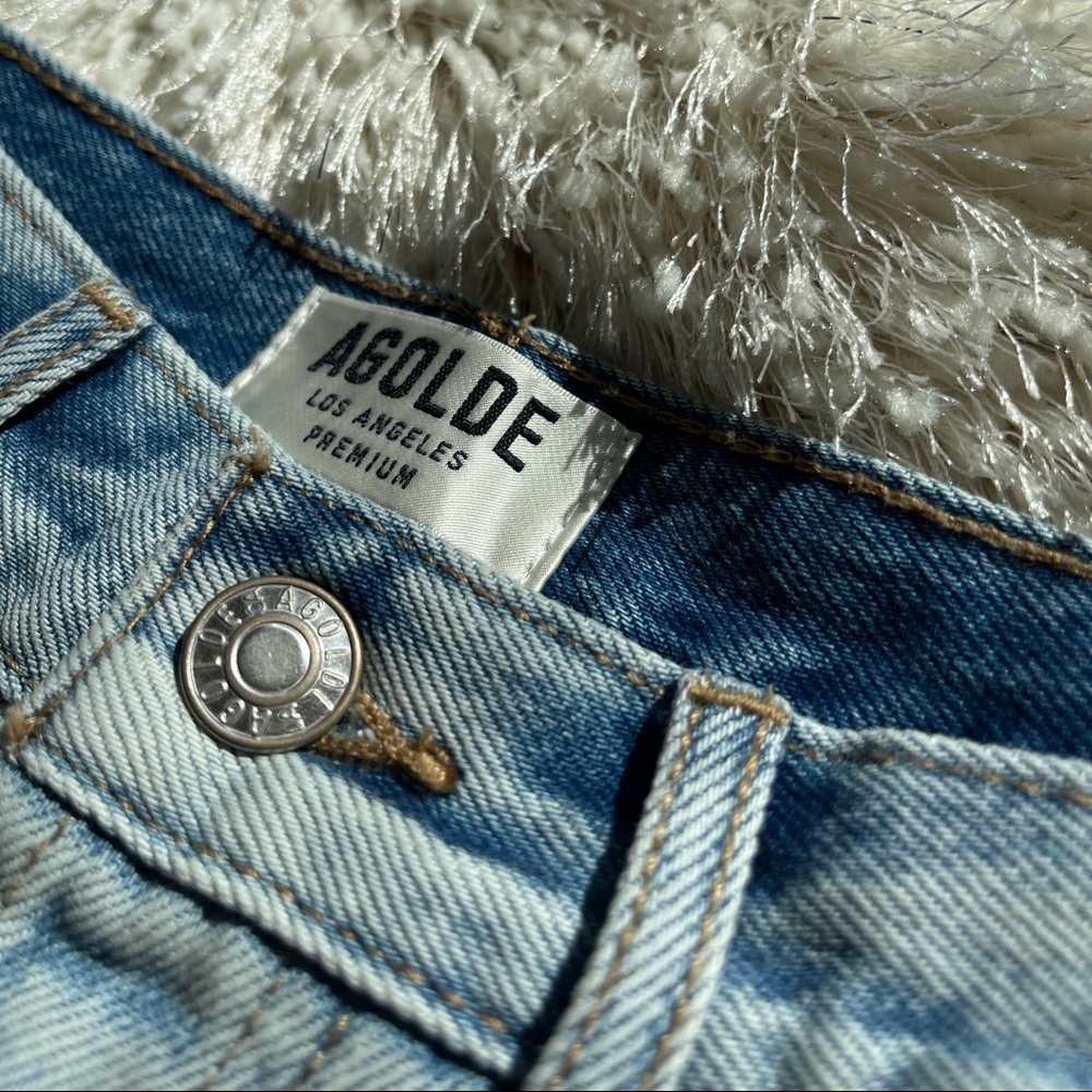 NEW AGOLDE JEANS Size 25 Riley High Rise Crop in Zephyr